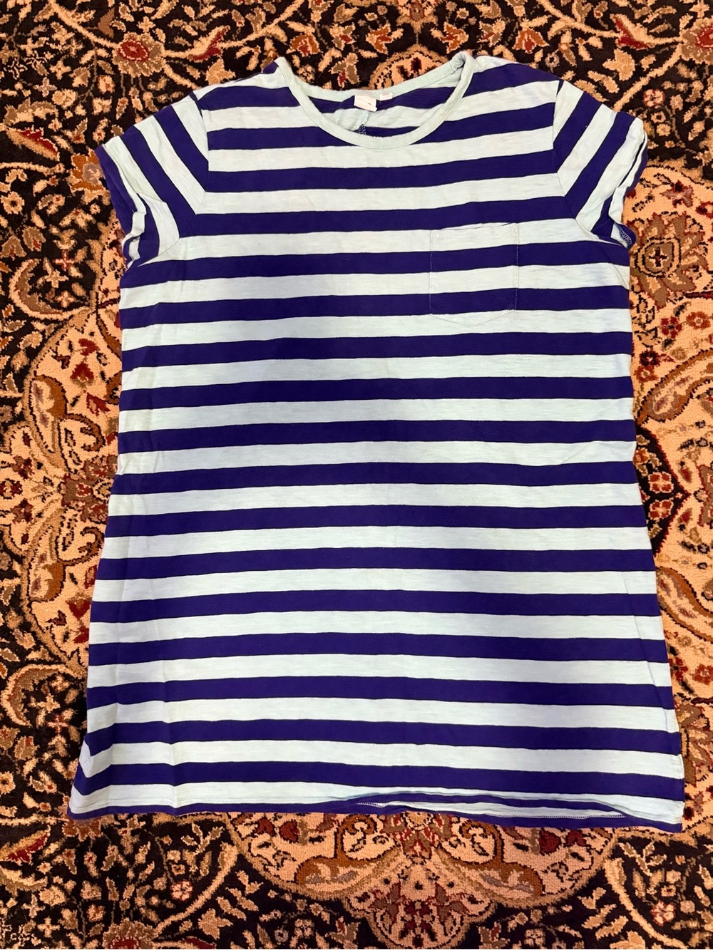 XXL women’s GAP blue and mint Striped Tee Shirt dress